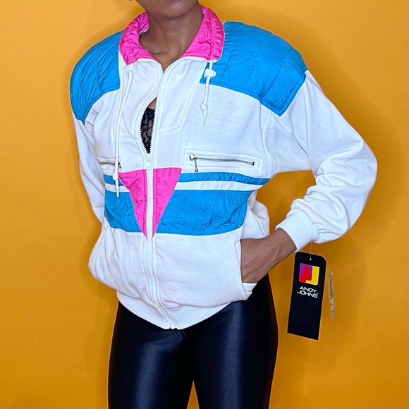 Jackets & Blazers - NWT Fun 80s neon Windbreaker sz S